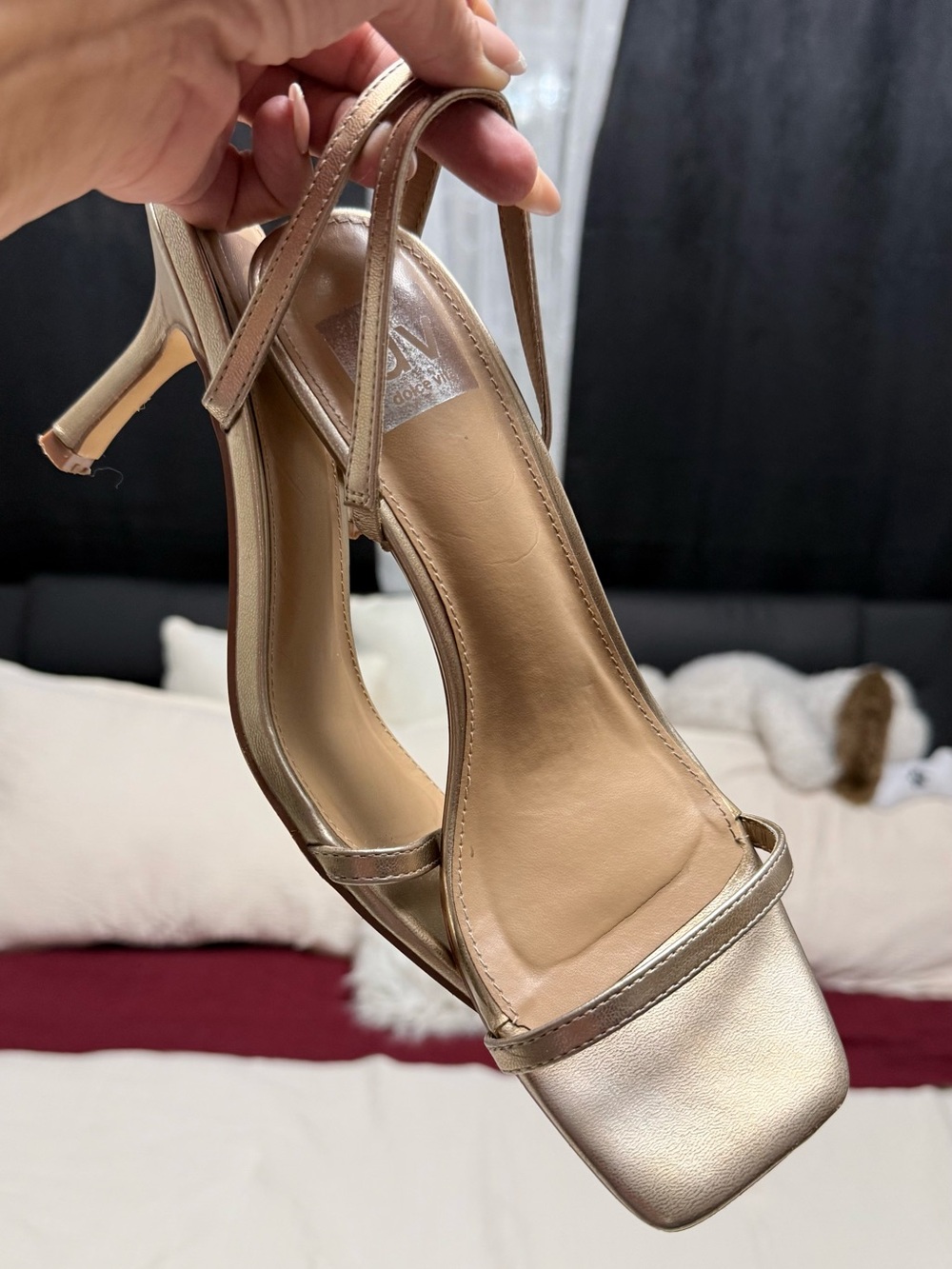 Dolce Vita Metallic Gold Slingback Heels